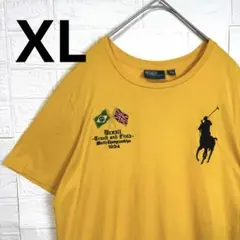 【極美品】ポロバイラルフローレン　半袖ポロシャツ　ビッグポニー　黄　ブラジル　s 美品 RALPH LAUREN ラルフローレン THE SKINNY POLO ビッグ