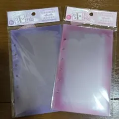 匿名　パープル　紫　ピンク　クーリア とうめいシールシート リフィル 2点セット