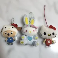 ハローキティ 3個セット うさぎ ワンピースコラボ