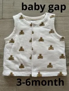 【baby gap】リバーシブルクマ柄ベビーベスト 3-6ヶ月