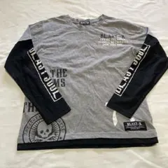 BLAST-K 長袖カットソー 160サイズ グレー/ブラック