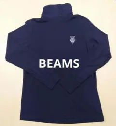 BEAMS GOLF タートルネック長袖シャツ ネイビーM