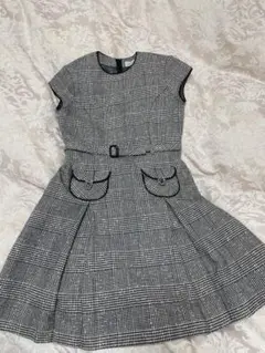 ミキハウス☆コレクション☆フォーマル☆チェック☆ワンピース☆ベルト付き☆130㌢