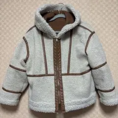 冬物セール⭐︎Mila Owen ボアジャケット アイボリー×ブラウン