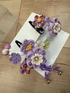 花飾り クリップ式 髪飾り 和装小物　七五三