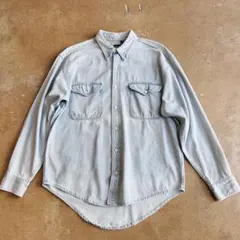 90s〜 USA製 OLD GAP デニムシャツ ボロ ブルー M