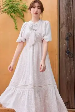 Herlipto美品 Polka-Dot Open Shoulder Dress - メルカリ