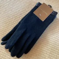 LANCEL ブラック手袋 ウール・ナイロン