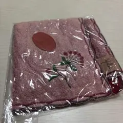 Sybilla タオルハンカチ ピンク 花刺繍