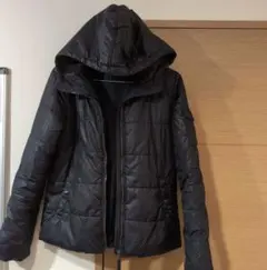 黒・ドット柄ダウンジャケット Mサイズ