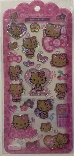 【正規品】日焼けキティ　ドロップジュエリーシール