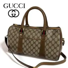 【美品】GUCCI シェリーGGスプリーム ミニボストンバッグ イタリア製