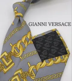 美品 GIANNI VERSACE ハイブランド ネクタイ チェーン バロック