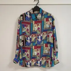 総柄シャツ 日本製