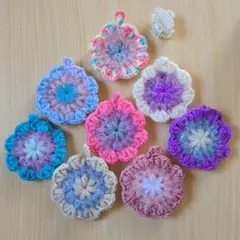ふっくら花❣️アクリル&スセミコンビたわしのサムネイル