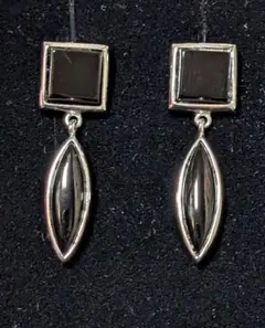 スクエア オーバル イヤリング ヴィンテージ レトロ