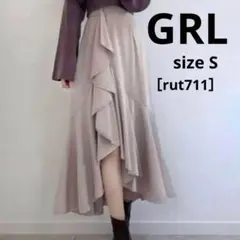 アシンメトリーフリルロングスカート［rut711］grl グレイル　美品のサムネイル