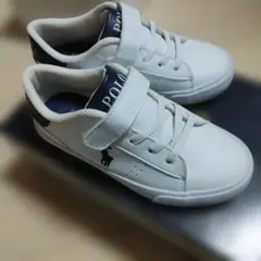 新品 Polo ホワイト スニーカー ベルクロ 18cmのサムネイル