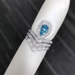 もち様専用天然アクアマリンリング