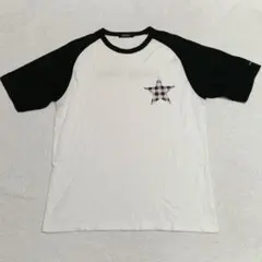 バーバリーブラックレーベル ノバチェック星柄Tシャツ(3)日本製
