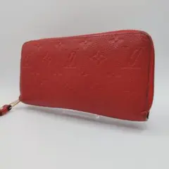 ルイヴィトン モノグラム アンプラント ジッピー ウォレット 赤 レッド