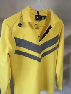 DESCENTE GOLF 長袖シャツ イエロー メンズ Mのサムネイル
