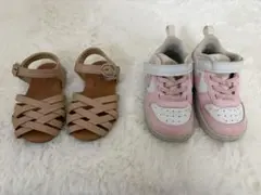 ナイキ　白／ピンク　13cm サンダル　ベージュ　まとめ売り
