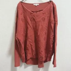 スタジオクリップ　長袖カットソー　M ゆったりサイズ　体型カバー