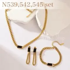 新品 匿名配送 316L ブラックスクエアクリスタルチェーンアクセサリー セット