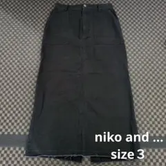 ニコアンド　niko and…　ブラック スカート ウエストゴム