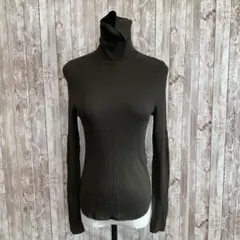 ZARA 長袖 タートル ニット セーター S 黒 【a0233】