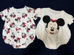 ミニーちゃん ロンパース 2点セット