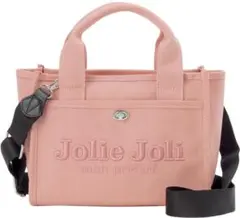 J09 Jolie Joli 刺繍ロゴ ミニトートバッグ レディース ピンクのサムネイル