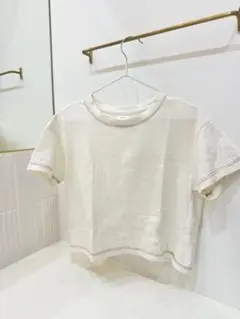 vivid-i 韓国子供服 Tシャツ アイボリー 90センチ