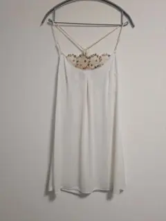 Wing 刺繍入りホワイトキャミソール