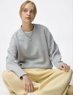 スウェットライクニット グレー