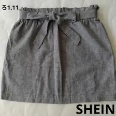 【SHEIN】Mサイズ　 チェック柄 　ミニスカート