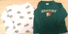 長袖Tシャツ 90 クマ ウォンバット 2枚セット