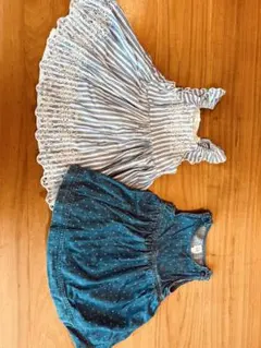baby GAP ワンピース 18-24ヶ月　デニム　ドット　2点セット