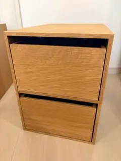 無印良品 木製収納ケース・ワイド2段 オーク - メルカリ