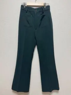 KBF パッチポケットフレアパンツ　グリーン