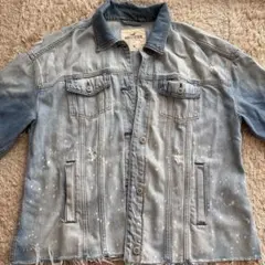Hollister デニムジャケット パイソン柄 クロップド丈 L - メルカリ