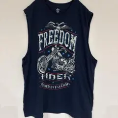 usa古着celebratepatriotic ノースリーブ RIDER バイク
