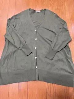 スタディオクリップ　綿ニットロングカーディガン