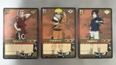 NARUTOカード 巻ノ壱3枚 うずまきナルト うちはサスケ 春野サクラ 美品