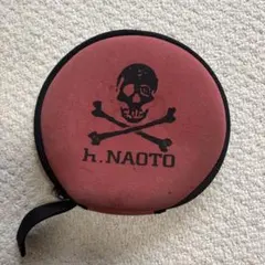 h.NAOTO CDケース 円形 レッド スカルロゴ