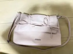 リボン付き ショルダーバッグ ピンクのサムネイル