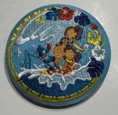 Disney Characters 刺繍缶バッジビスケット2 リロ＆スティッチ