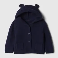 GAP ネイビー フード付きくまさんカーディガン