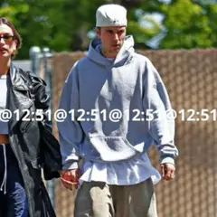 神サイズ 無双カラー 90s 00s ラッセル 無地 パーカー L グレー